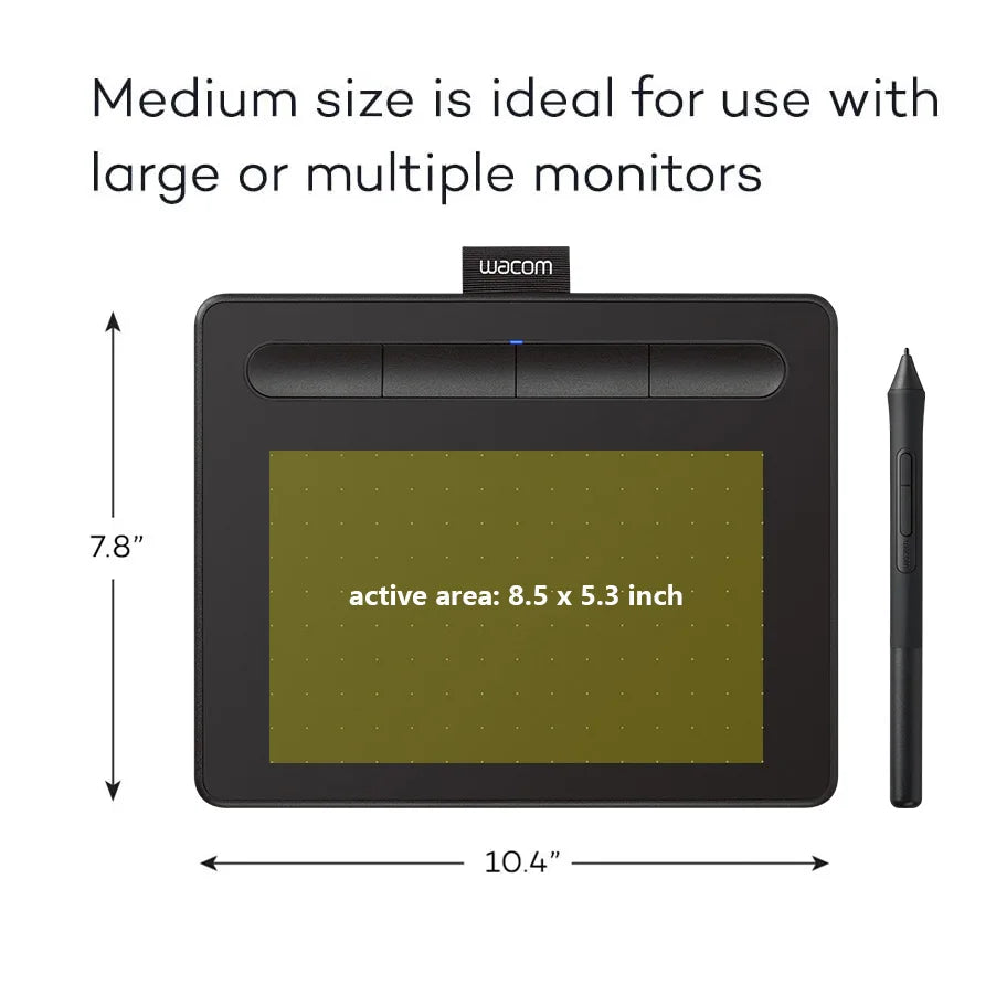 Intuos Medium CTL-6100 Graphics Drawing Tablet for Teachers Students Creator Works with Windows Mac Android Chromebook