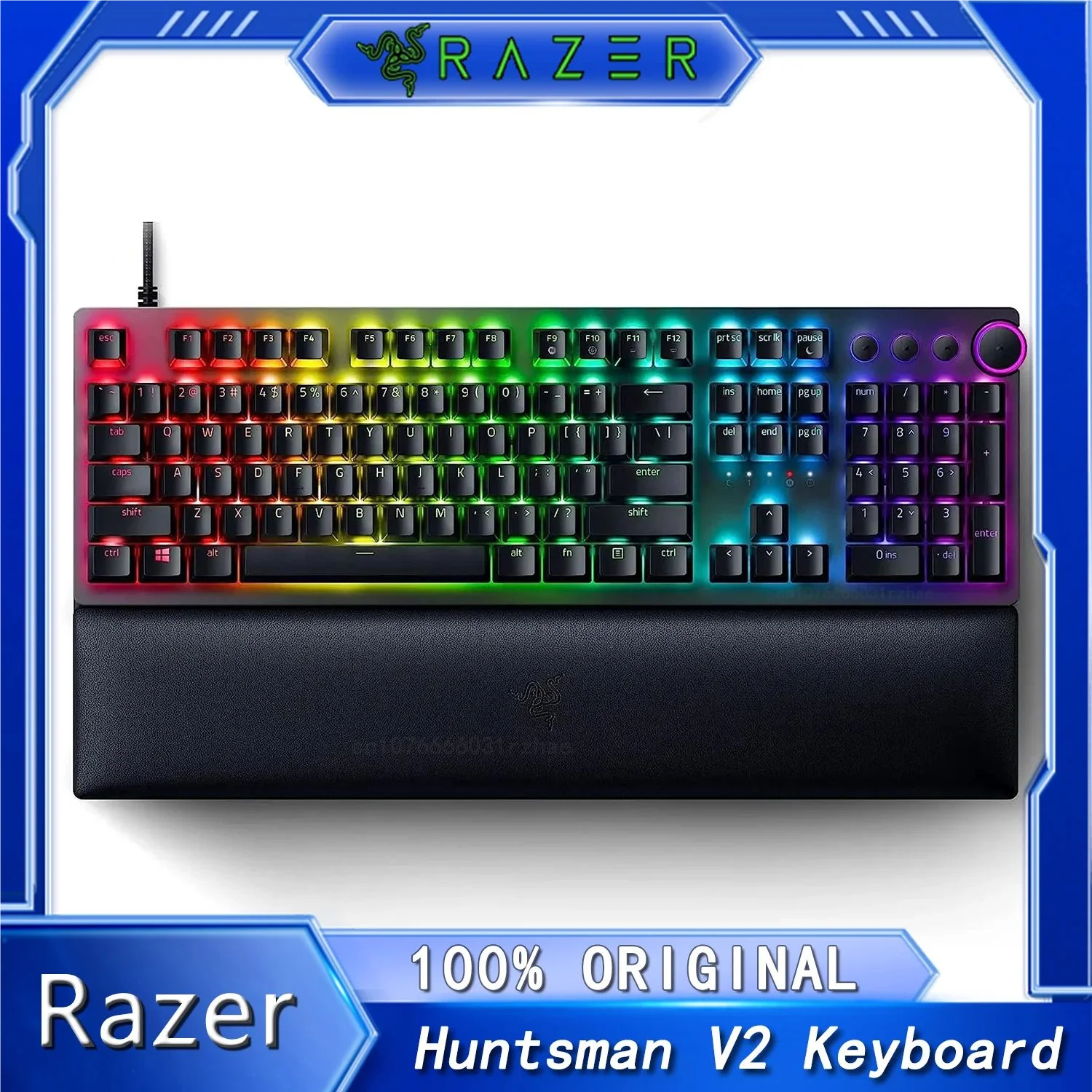 Huntsman V2 Optical Gaming Keyboard – Fastest Clicky Optical Switches and 8000Hz Polling Rate